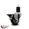 Service Caster 3'' Black Poly Swivel 1-3/4'' Expanding Stem Caster with Brake SCC-EX20S314-PPUB-BLK-PLB-134 - alternate 4